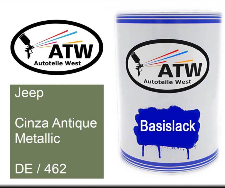 Jeep, Cinza Antique Metallic, DE / 462: 500ml Lackdose, von ATW Autoteile West.